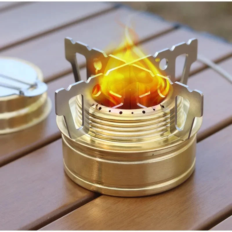 Une paire de réchaud à alcool de Camping, Support croisé, Support de chaudière en titane, outils portables, thermostabilité, carte de voyage en plein air, Support de four