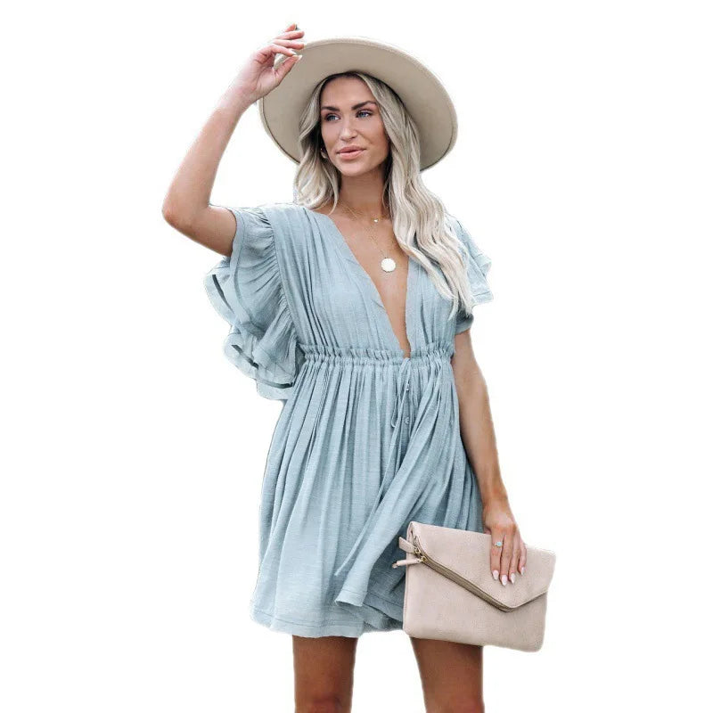 Couvrir les chemises De Plage blanches tunique Robe d'été femmes 2025 rayonne vacances dentelle découpé maillots De bain Robe De Plage Femme
