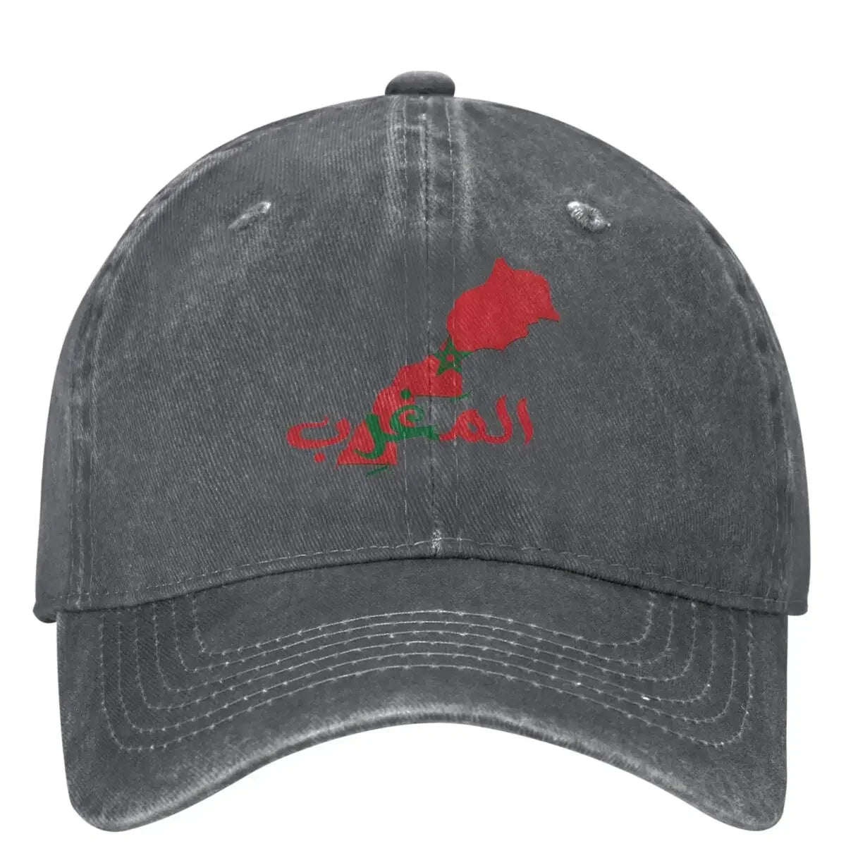 Casquette de baseball décontractée carte Maroc — camionneur, chasse, camping, hip hop, hommes et femmes, printemps