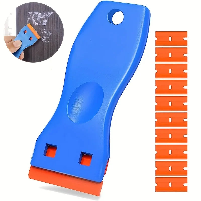 Dissolvant d'autocollants de voiture, 1 ensemble, plastique polyvalent, petite peinture, outil d'application de Film automobile, grattoir de nettoyage de verre domestique