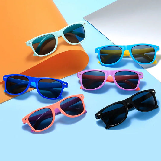 Lunettes de Soleil Enfants Assorties — Pare-Soleil Été Résistant UV Garçon Fille