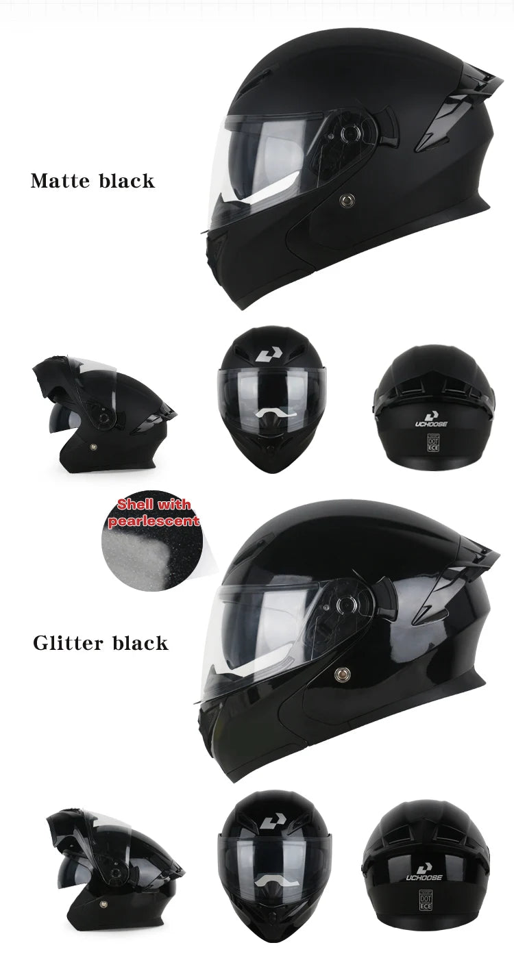 Casque moto quatre saisons Motocross modulaire rabattable — hommes, femmes, tout-terrain