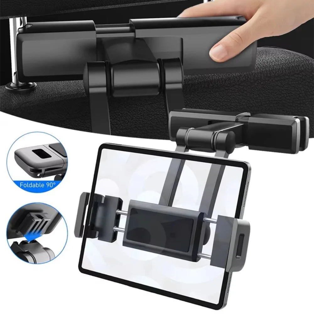 Car Seat Back Telescopic Phone Tablet Holder Headrest Adjustable Universal Tablet Mount for 4.7-12.3 Inch Car Accessories