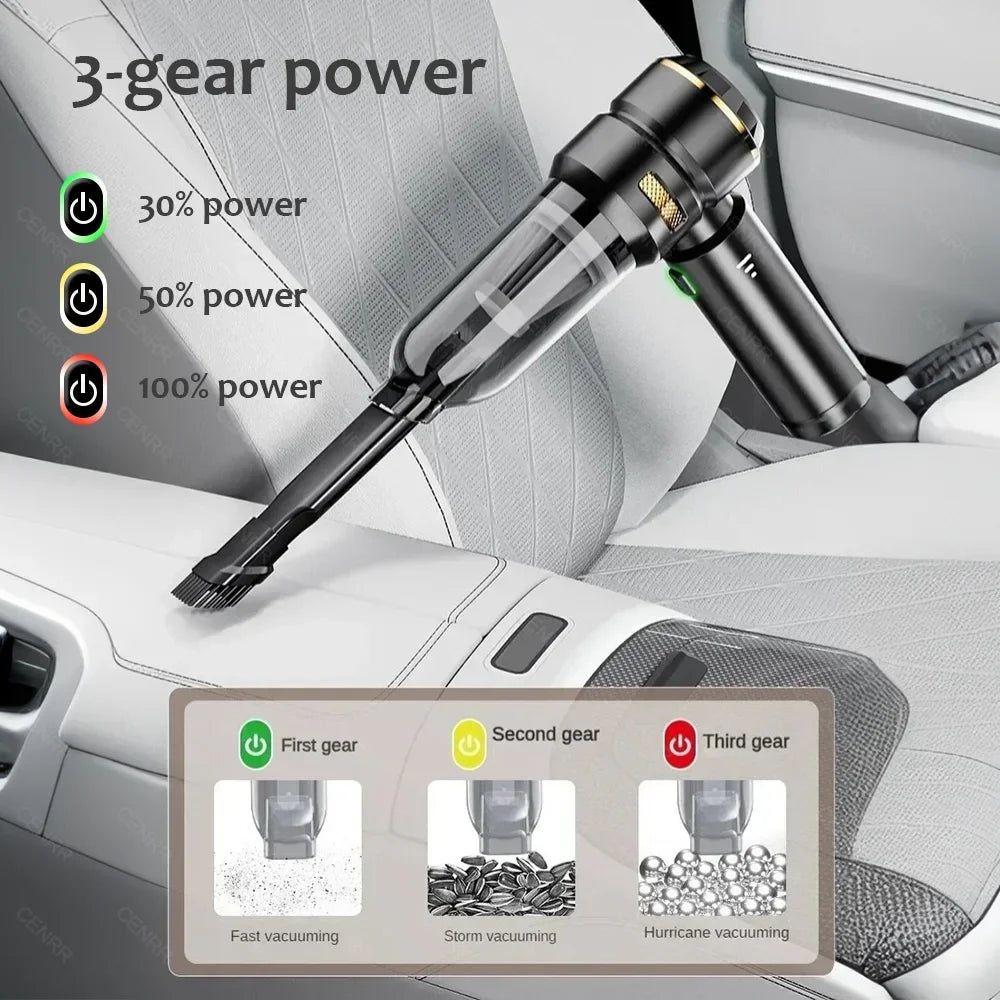 CENRR 998000 PA Powerful Car Vacuum Cleaner Portable Handheld Car Vacuum Cleaner Cordless Car Cleaner Robot Car Accessories