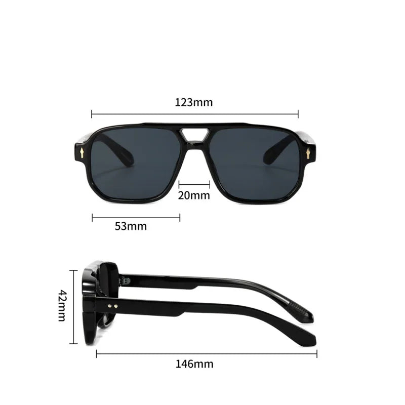 Lunettes de soleil vintage pour hommes, à la mode, dropshipping, 2025