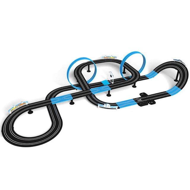 Ensemble de jouets voie ferrée électrique — double télécommande, piste de course, circuit, jouet pour garçons et enfants