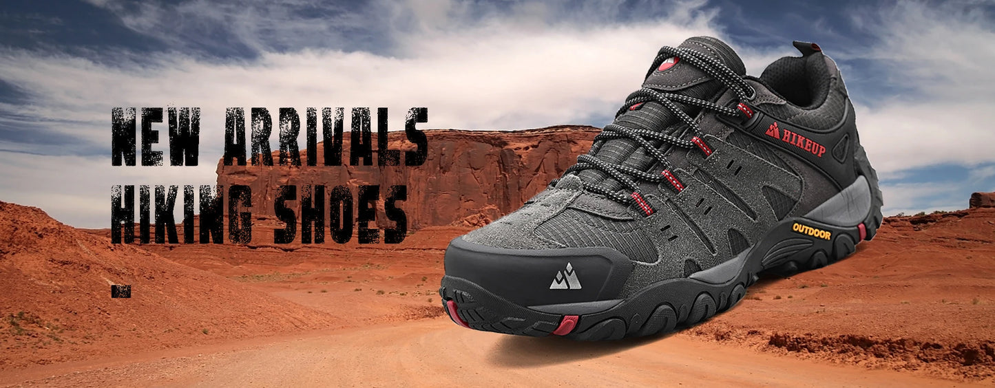 HIKEUP chaussures de randonnée pour hommes chaussures d'extérieur en daim et cuir résistant à l'usure hommes Trekking marche chasse baskets tactiques