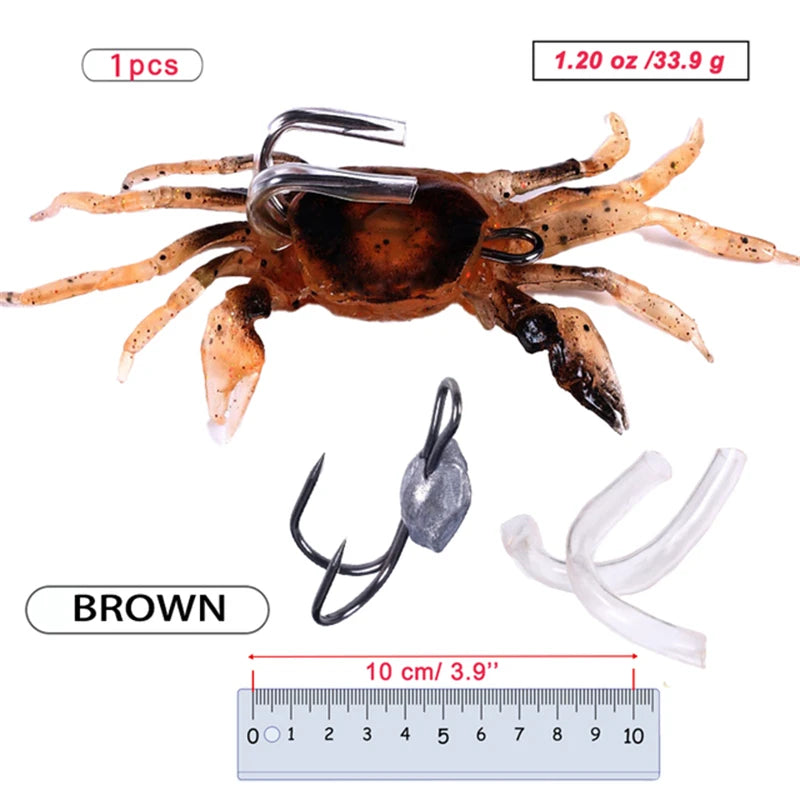 ZUKIBO Leurres Souples en Crabe — Appat Fond Pêche en Mer