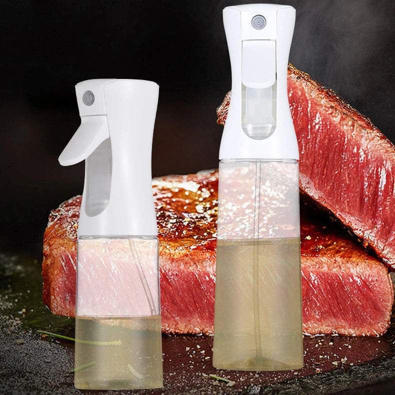 Botella pulverizadora de aceite de oliva para barbacoa, pulverizador de aceite de oliva de plástico, botella vacía, botella de vinagre o brocha de aceite, 200/300/500ml