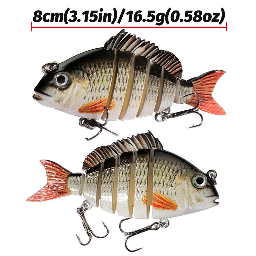 Swimbait 16.5g 8cm leurre multi-joint crayon à coulage lent gabarit en métal VIB Pesca Wobbler triple crochets matériel de pêche à la carpe appât dur