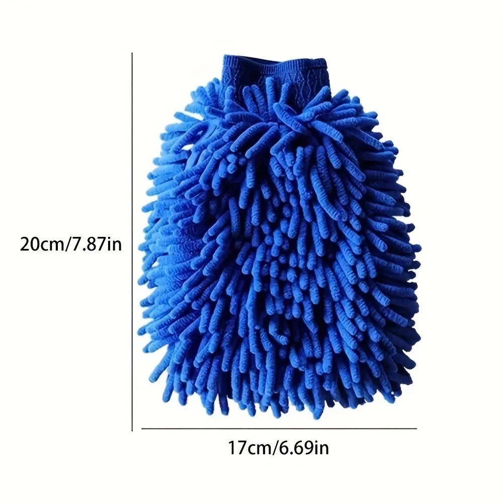 Gants de lavage de voiture en microfibre Chenille, nettoyage des rayures, soins non pelucheux, mitaines souples, dépoussiérage de véhicule automobile, Accessoires de moteur