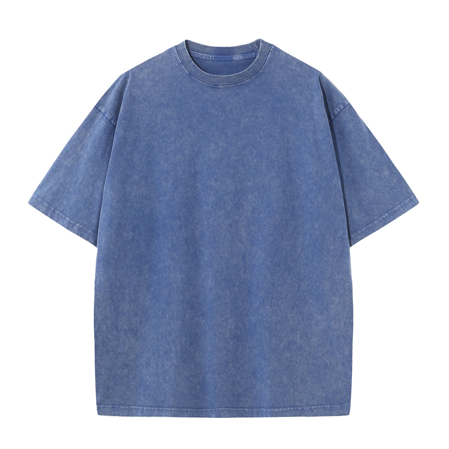 Camiseta de verano para hombre, 100% algodón, retro, hombro caído, color liso, holgada, informal, transpirable, casual