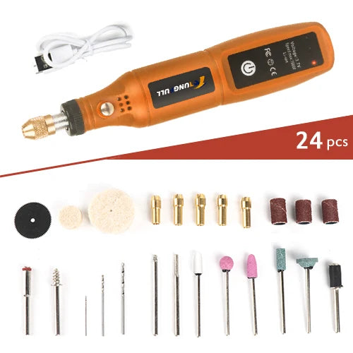 Minitaladro eléctrico USB, bolígrafo de grabado inalámbrico, recargable, herramientas Dremel, herramienta rotativa, taladro de mano inalámbrico, minipulidora