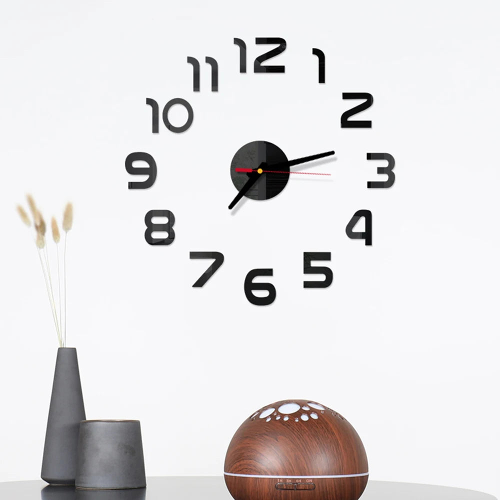 Wall clock DIY Luminous Wall Clock Quartz Watch Acrylic Mirror Stickers Wall Clock Wall Decoration Hot Home Decoration