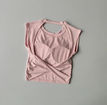 T-Shirt Sport Dos Nu Femme — Yoga Amincissant Séchage Rapide Moulant