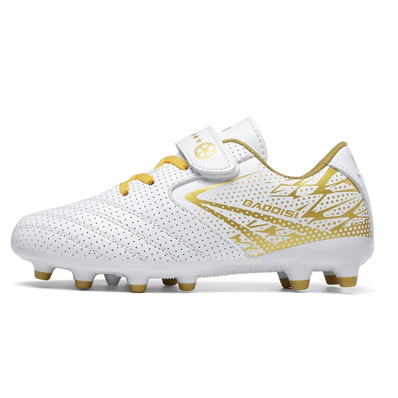 Sxfdneay Chaussures de Football Futsal Enfant Garçon — Cuir Verni, Semelle TPR, Intérieur
