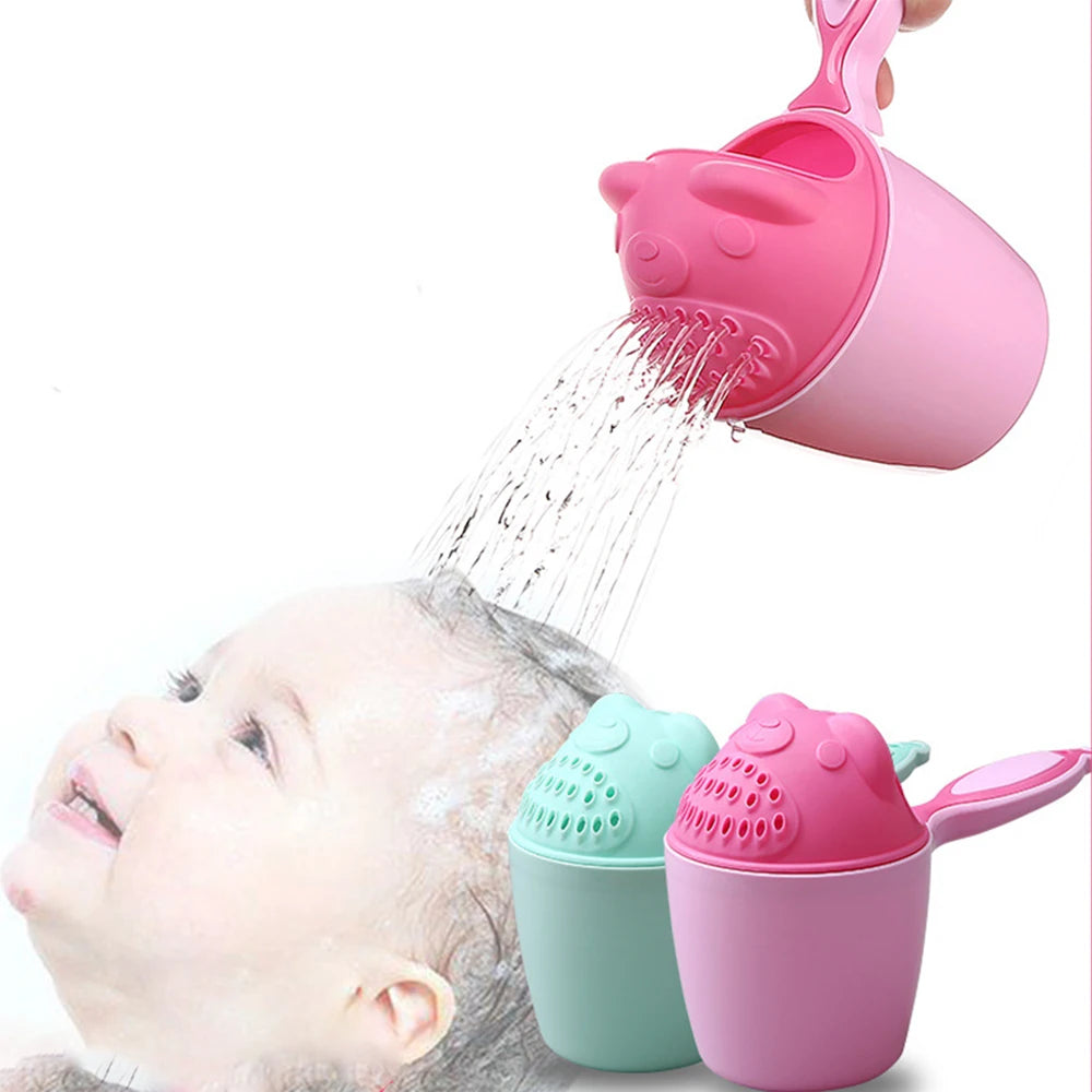 Bonnets de bain pour bébé, dessin animé mignon, tasse de shampoing pour enfants, Bailer de bain, cuillères de réception-cadeau pour bébé, tasse de lavage des cheveux pour enfants, outil de bain pour enfants