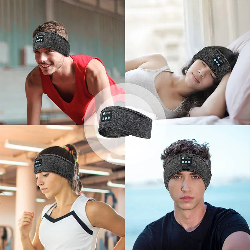 Casque Bluetooth sans fil, bandeau musical, bandeau de sport, bandeau de course, bandeau de fitness, bandeau anti-transpiration, écouteurs, masque de sommeil doux, casque