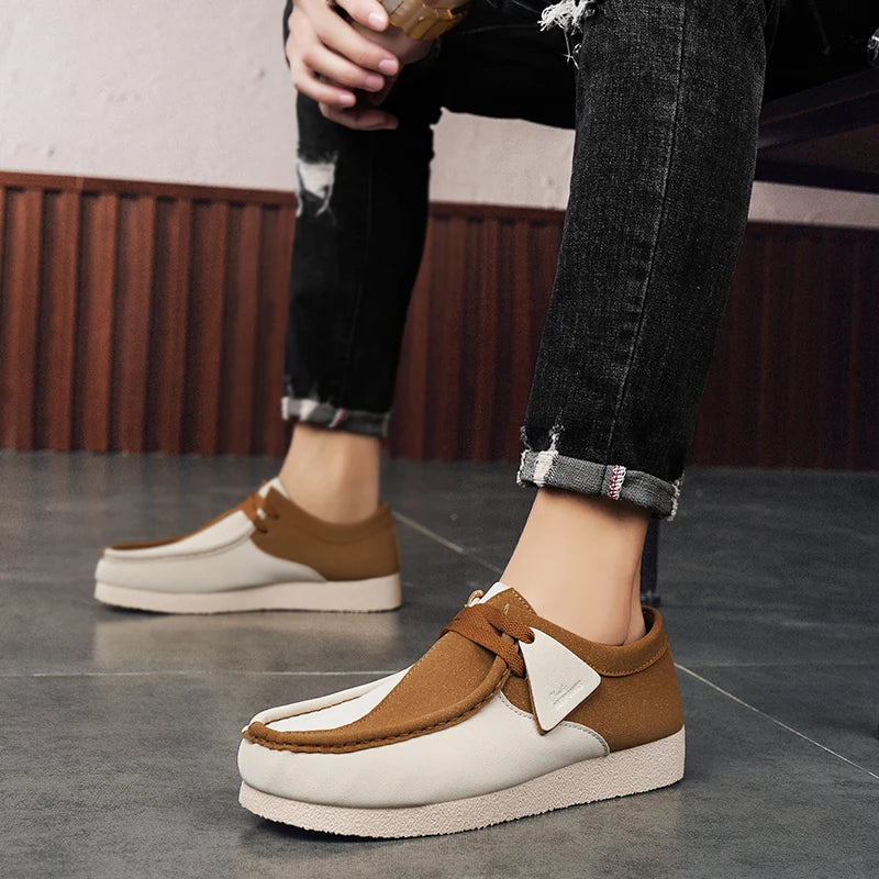 New Vintage Casual Luxury Men's Shoes Slip-On Suede Men's Sneakers Comfortable Walking Men's Boat Shoes Men's Footwear