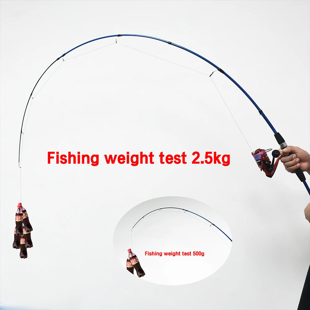 BIUTIFU-Cannes à pêche Baitcasting Spinning Travel Carbon, Mini Pole, Leurre ultraléger, Truite, 4/5 Sections, Considérant le poids, 5-20g