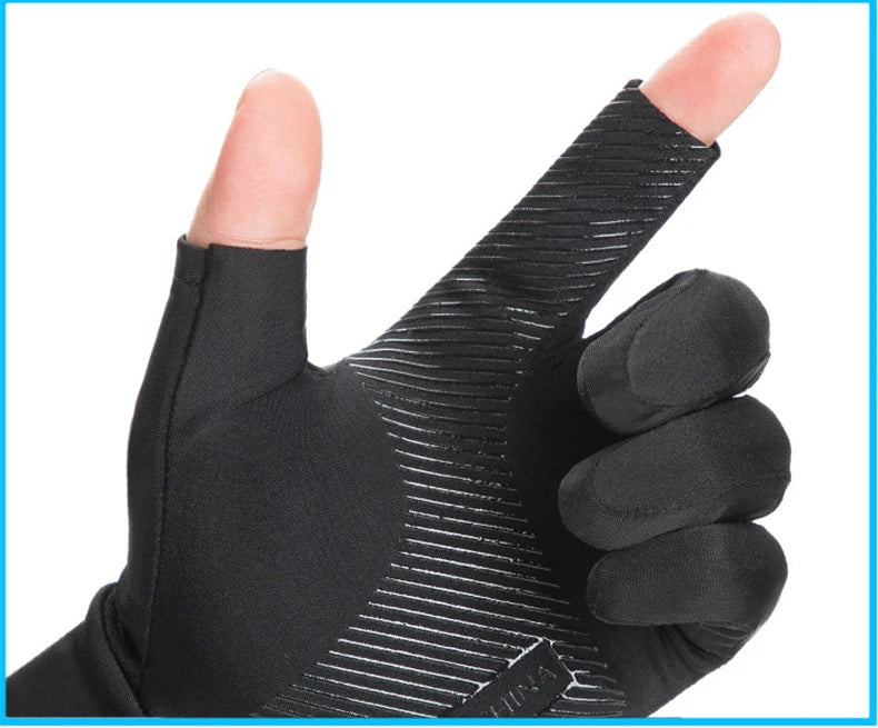 Gants de pêche en soie glacée pour printemps et été, Protection solaire pour hommes et femmes, randonnée, cyclisme, Camping, écran tactile antidérapant, élastique