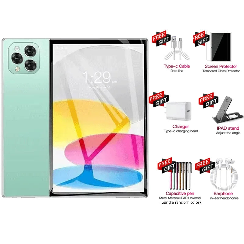 Tablette PC 11 pouces Android 14 — 22 Go RAM, 2 To ROM, double SIM, 5G, WiFi, écran 4K
