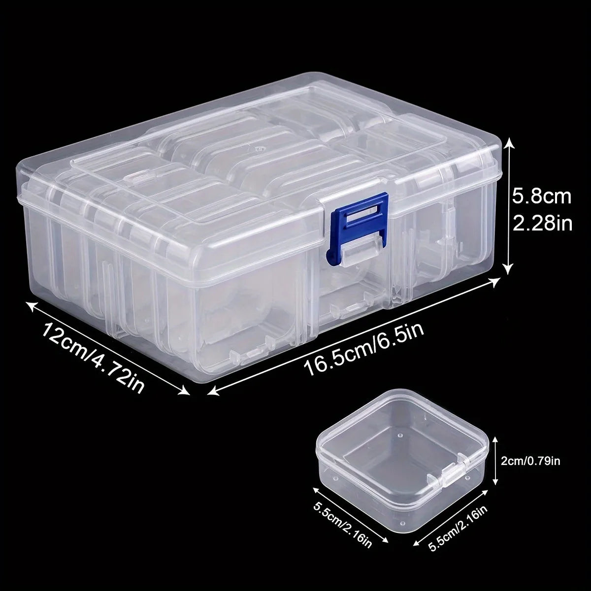 Storage Box for Beads, Nail Art Jewelry, Earrings, Executive Beads, Storage Bottle, DIY, Diamond Painting, Biscuit Crafts, 14 Pieces in 1 Set