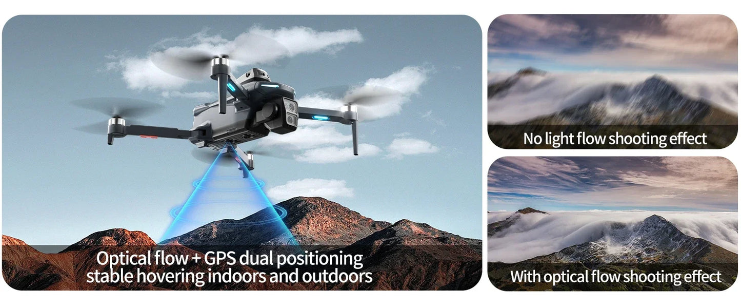 Drone GPS 8K sans fil — double caméra HD, WiFi 5G FPV, évitement d'obstacles, quadricoptère brushless RC