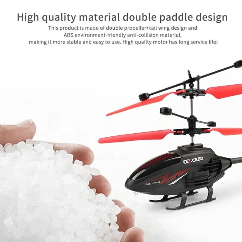 Avión helicóptero teledirigido, mini dron para niños, avión de inducción de carga, juguete colgante para niños