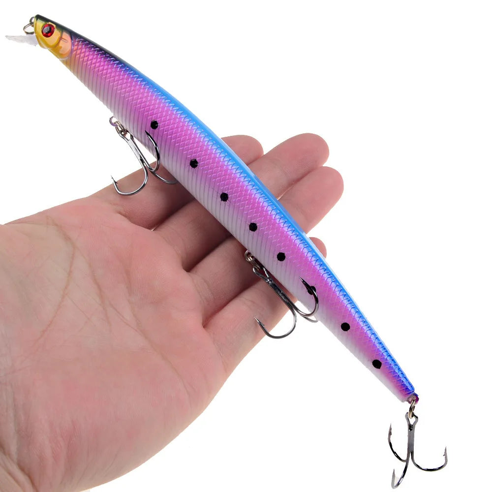 16 couleurs 18 cm 24g leurre de pêche méné Laser manivelle appât artificiel dur en plastique grand faux poisson leurres appât de pêche en mer