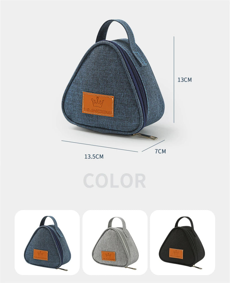 Mini sac isolant triangulaire en aluminium, refroidisseur thermique, fourre-tout pour étudiant, sac boule de riz, boîte à déjeuner, sacs de transport pour déjeuner Bento