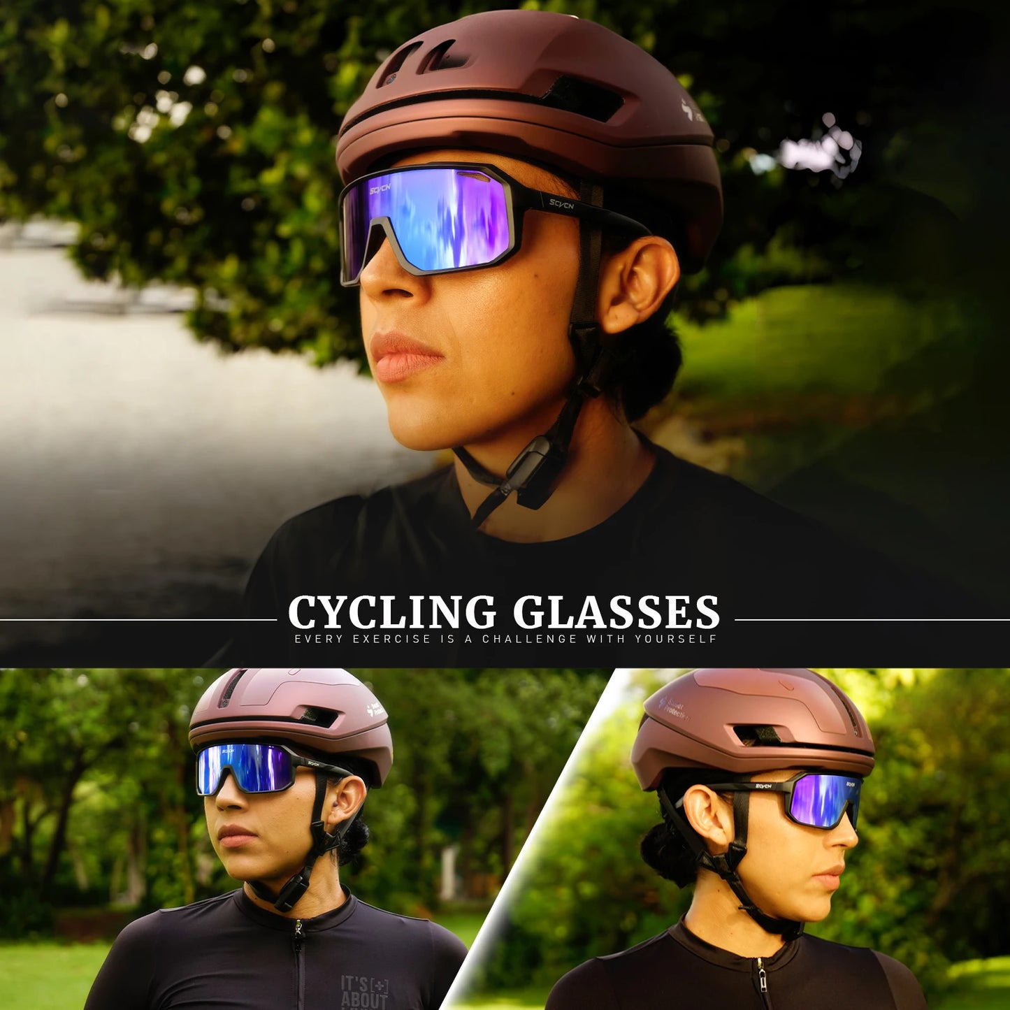 SCVCN Cycling Sunglasses Men MTB Road Driving Bicycle Glasses Outdoor Sports Women Bike Cycling UV400 Protective Eyewear New