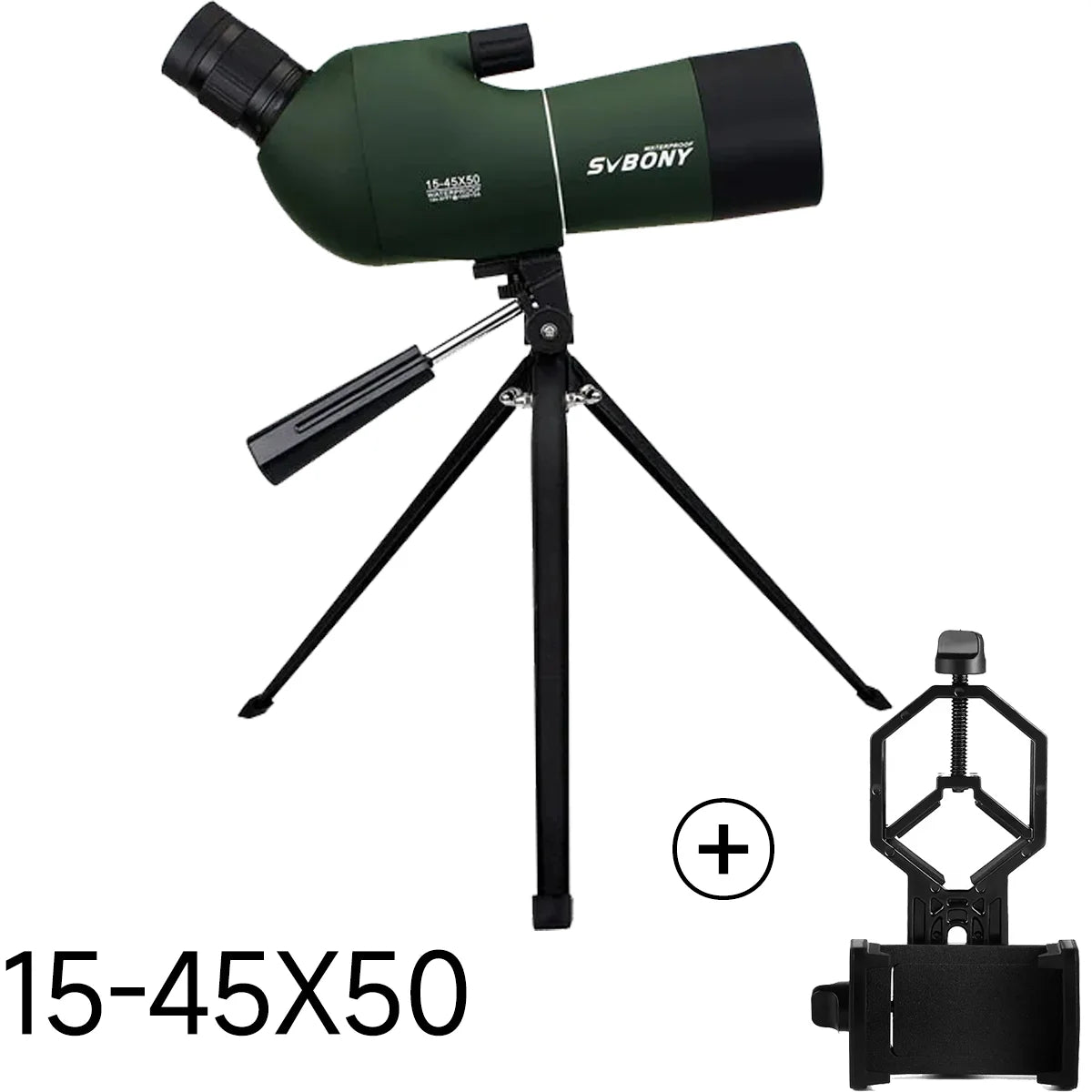 Svbony SV28 Spotting Scope 50/60/70/80mm Bak4 Porro Prism Waterproof Monocular Powerful Spotting Scope Phone Adapter Tripod for Bird Watching
