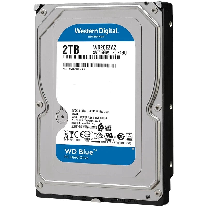 Disque dur interne WD Blue 3,5" SATA III 5400 RPM — 500 Go à 6 To