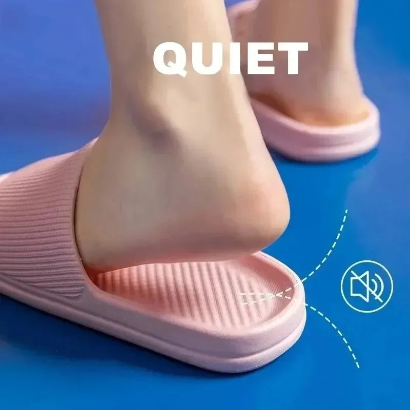 Anti-Slip EVA Shower Slippers with Soft Massaging Sole for Men and Women, Couples, Waterproof, Home, Leisure, Bathroom, Fashion