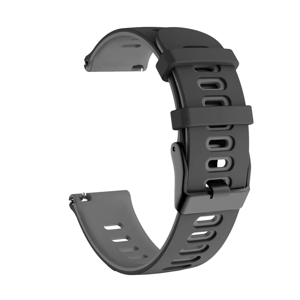 Bracelet de montre en silicone 20mm/22mm — compatible smartwatches, sport