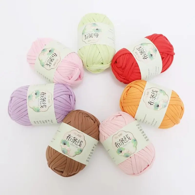 Fil tricot en coton 100g pelote — crochet, couleur unie, bricolage, art, panier, sac, projets