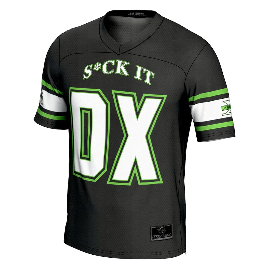 Camiseta de fútbol negra para hombre D-Generation X, estilo clásico, tecnología deportiva, adecuada para deportes al aire libre y fitness