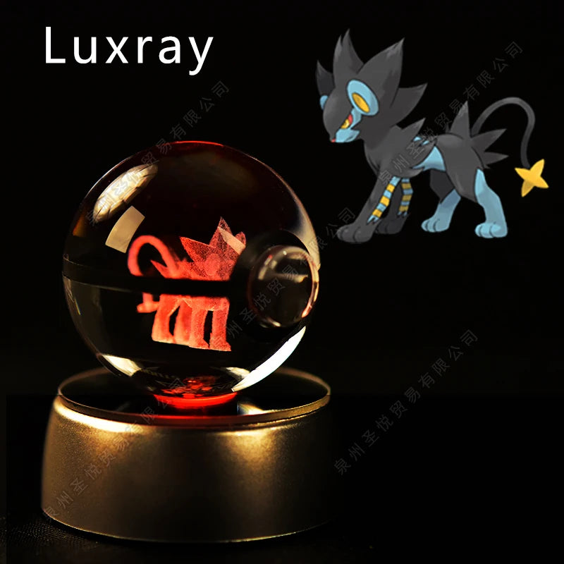 Boule de cristal 3D veilleuse — lampe en verre, statue, cadeau d'anniversaire pour enfants