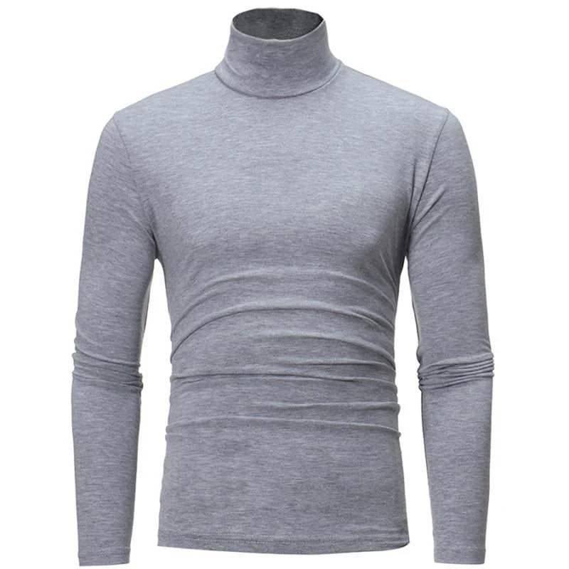 Ropa interior térmica de cuello alto para hombre, camisa delgada con corte cubierto, camiseta de manga larga, medias, ropa de invierno, otoño, Y-Men