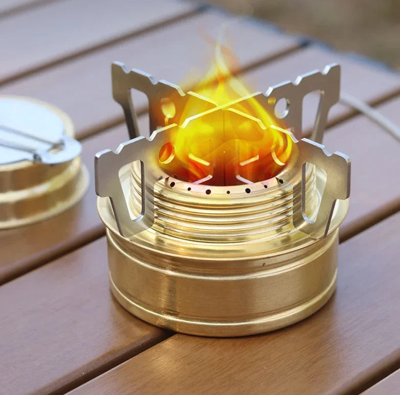 Une paire de réchaud à alcool de Camping, Support croisé, Support de chaudière en titane, outils portables, thermostabilité, carte de voyage en plein air, Support de four