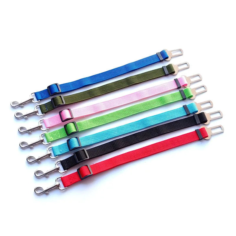 Accessoires réglables pour chiens, ceinture de sécurité pour animaux de compagnie, chat, chien, siège pour animaux de compagnie, harnais pour véhicule, Clip en plomb, levier de sécurité, colliers de Traction pour chien