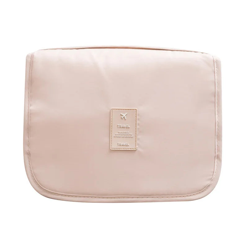 Bolsa de almacenamiento de viaje multifuncional, bolsa de maquillaje de mano de doble capa para mujeres, bolsa de aseo de viaje para hombres