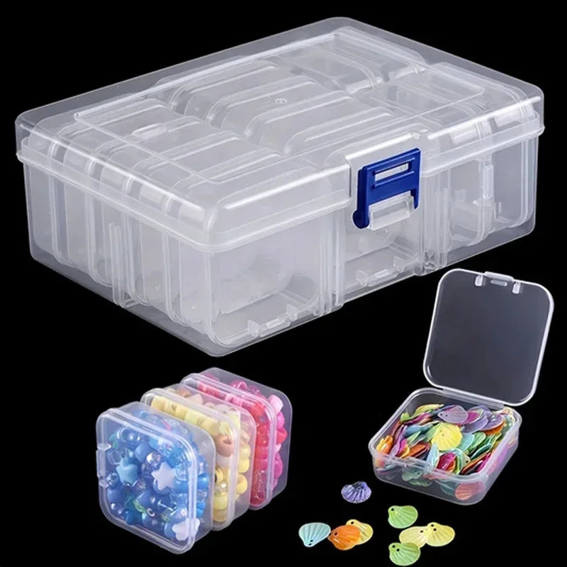 Boite en Plastique Transparente — Organisateur Rangement Multifonction