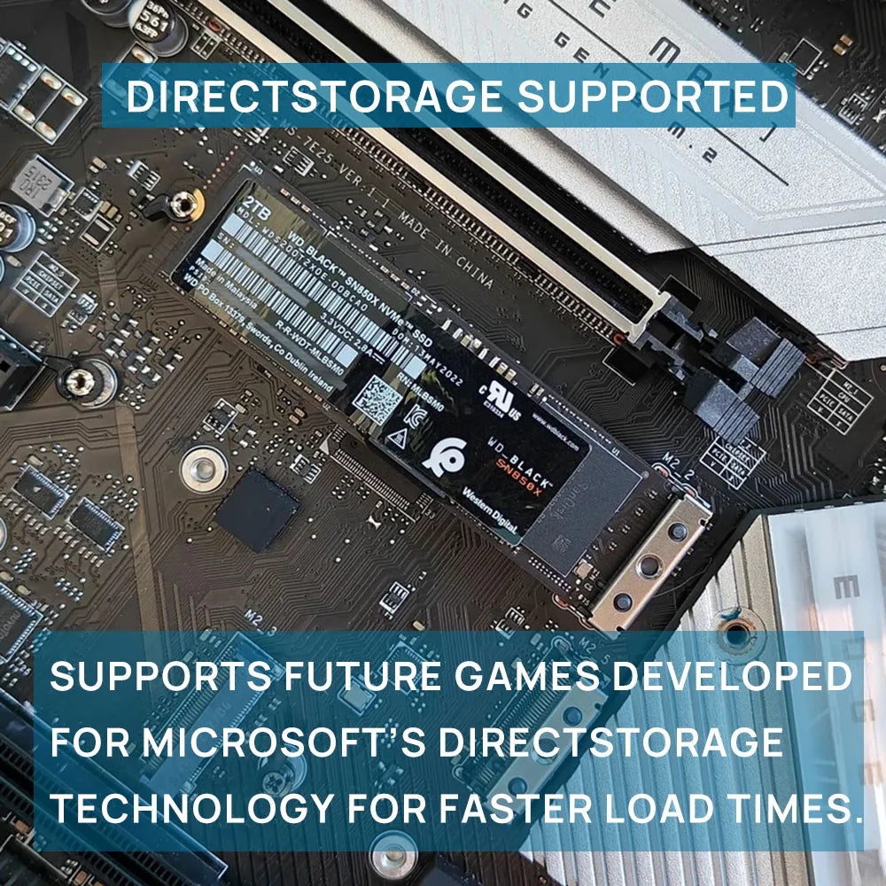 Western Digital SN850X 1 to 2 to 4 to WD_BLACK M.2 2280 NVMe PCIe Gen 4.0x4 SSD disques SSD pour ordinateur de jeu ordinateur portable PS5