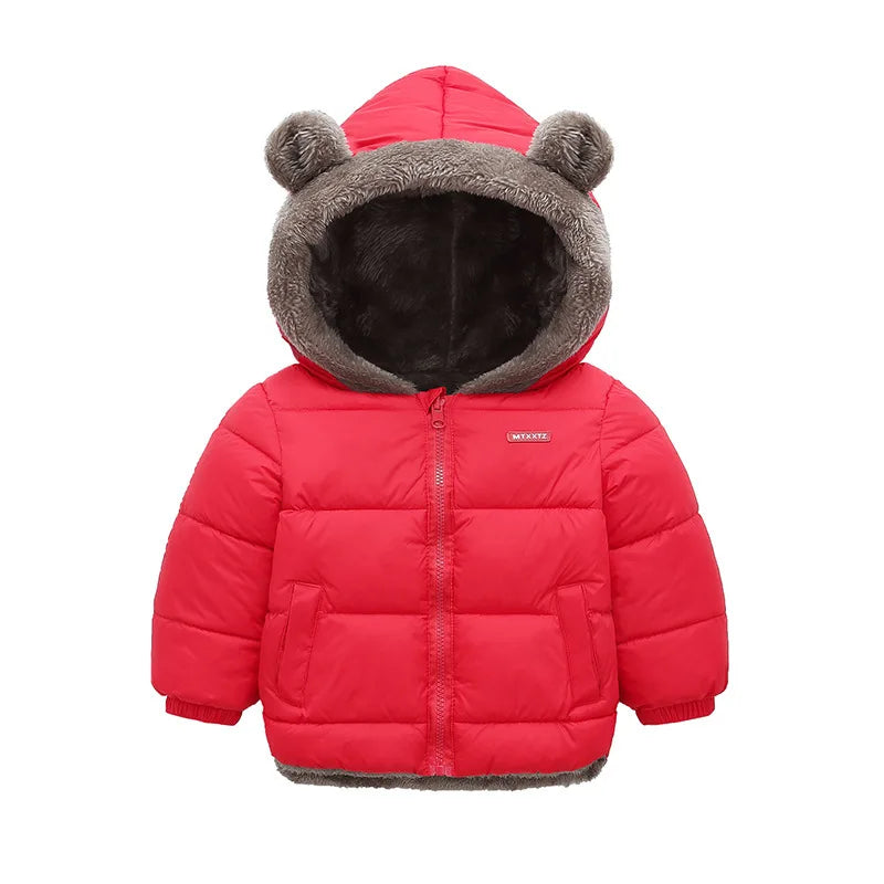 Bébé garçons filles veste à capuche vêtements d'extérieur en coton manteau polaire épais pour enfants vestes rembourrées en cachemire hiver garçons filles manteaux chauds