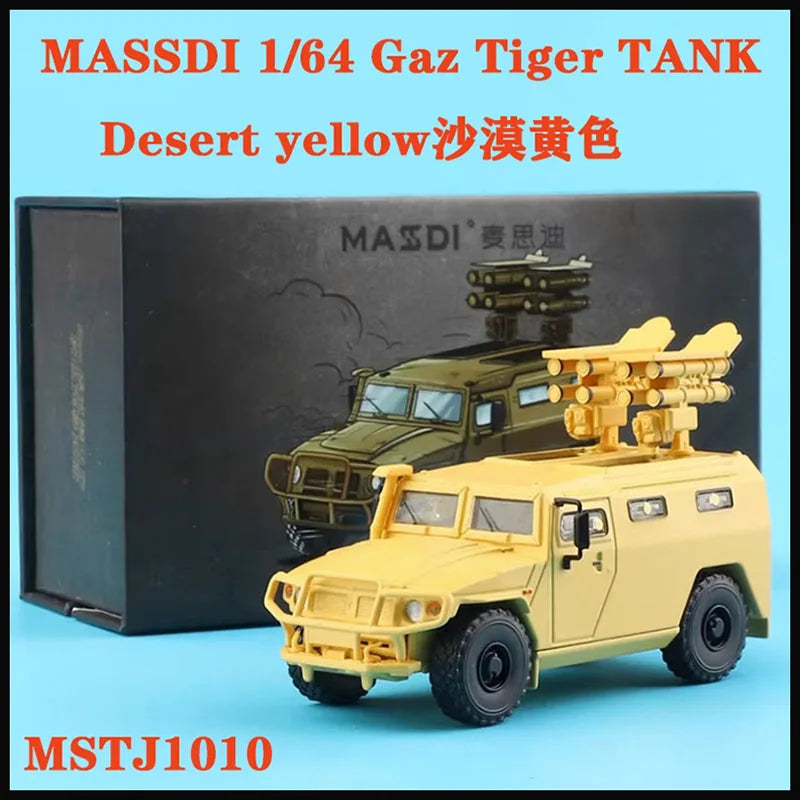 MASSDI 1/64 H1 M1151/Tanque tigre modelo militar de aleación para coche, colección clásica para adultos, exhibición, regalo, juguete para niño