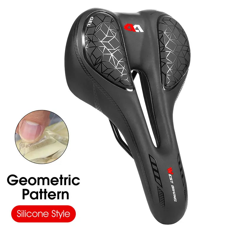 Selle vélo route et VTT en PU — respirante, souple, coussin ergonomique, course