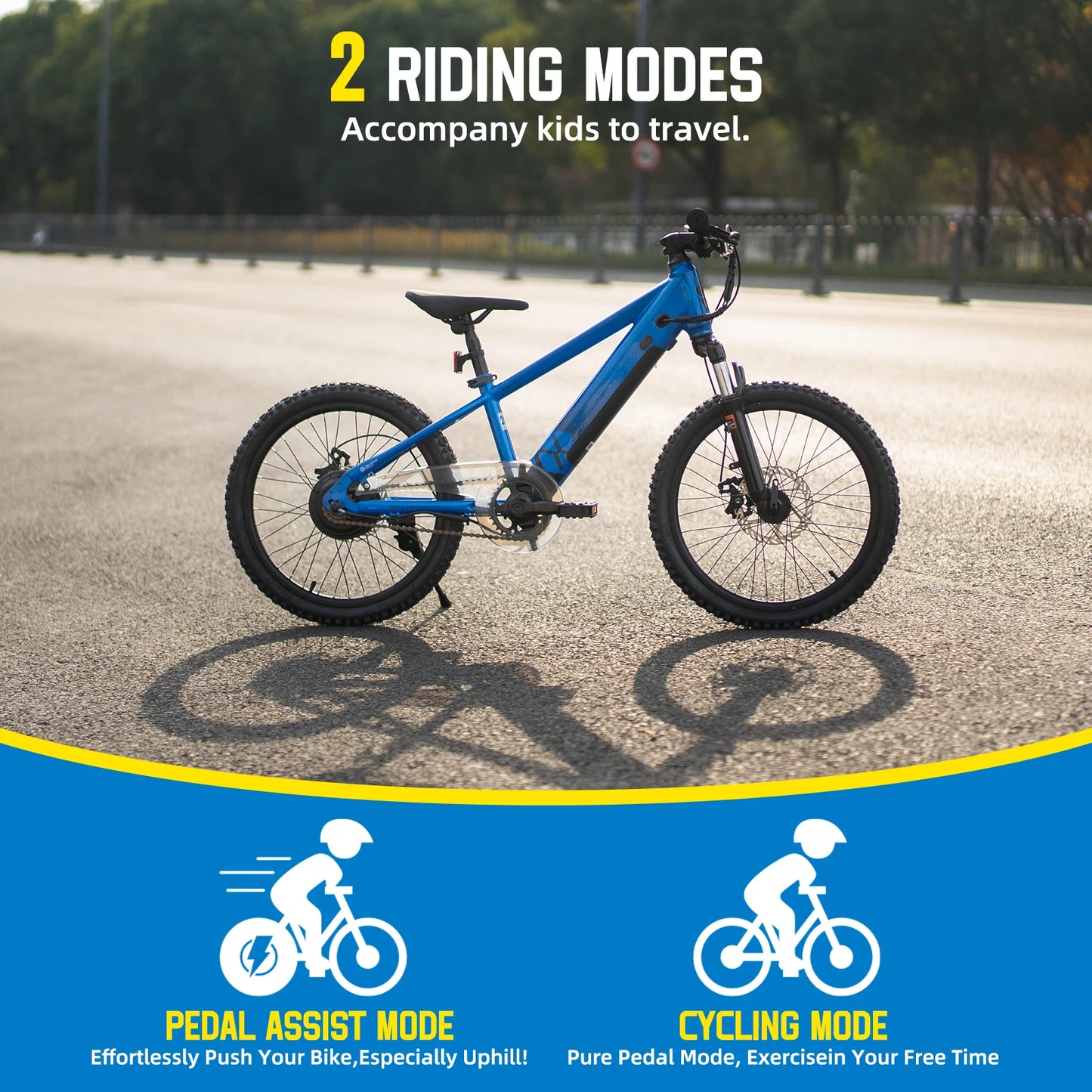 Vélo Électrique Enfants & Adolescents — Moteur 250W 15 mph 15 Miles VTT Sécurisé