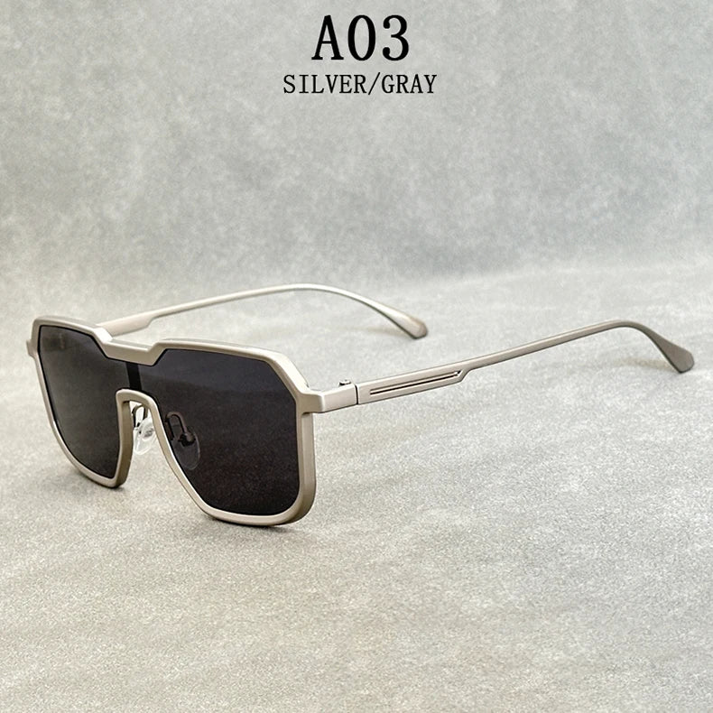 Men's Heavy Metal Steampunk Sunglasses Square Vintage Punk Retro Fashion Eyewear Gafas De Sol Hombre Lunette De Soleil Homme